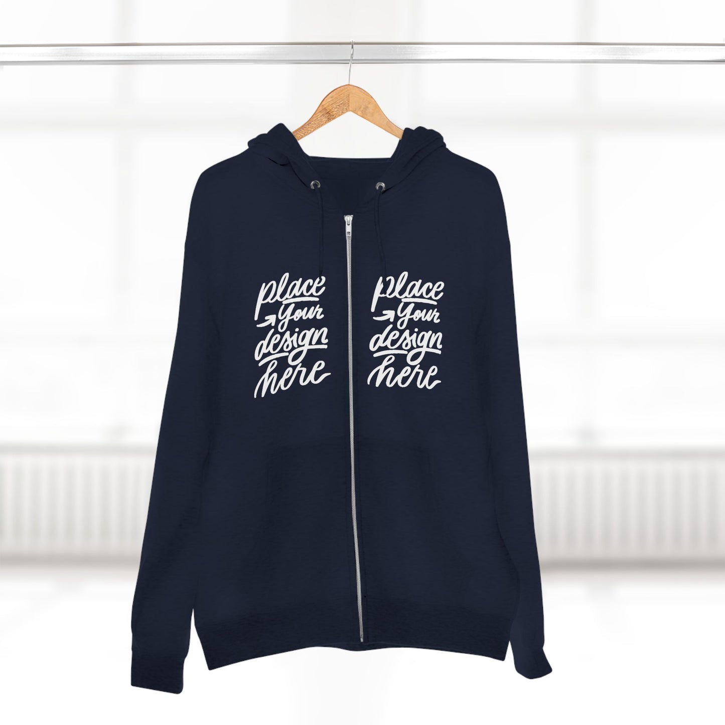 Zip Hoodie — Custom Chest Design Zip-Up Hoodie