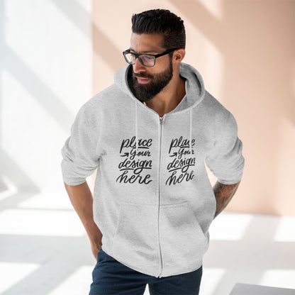 Zip Hoodie — Custom Chest Design Zip-Up Hoodie