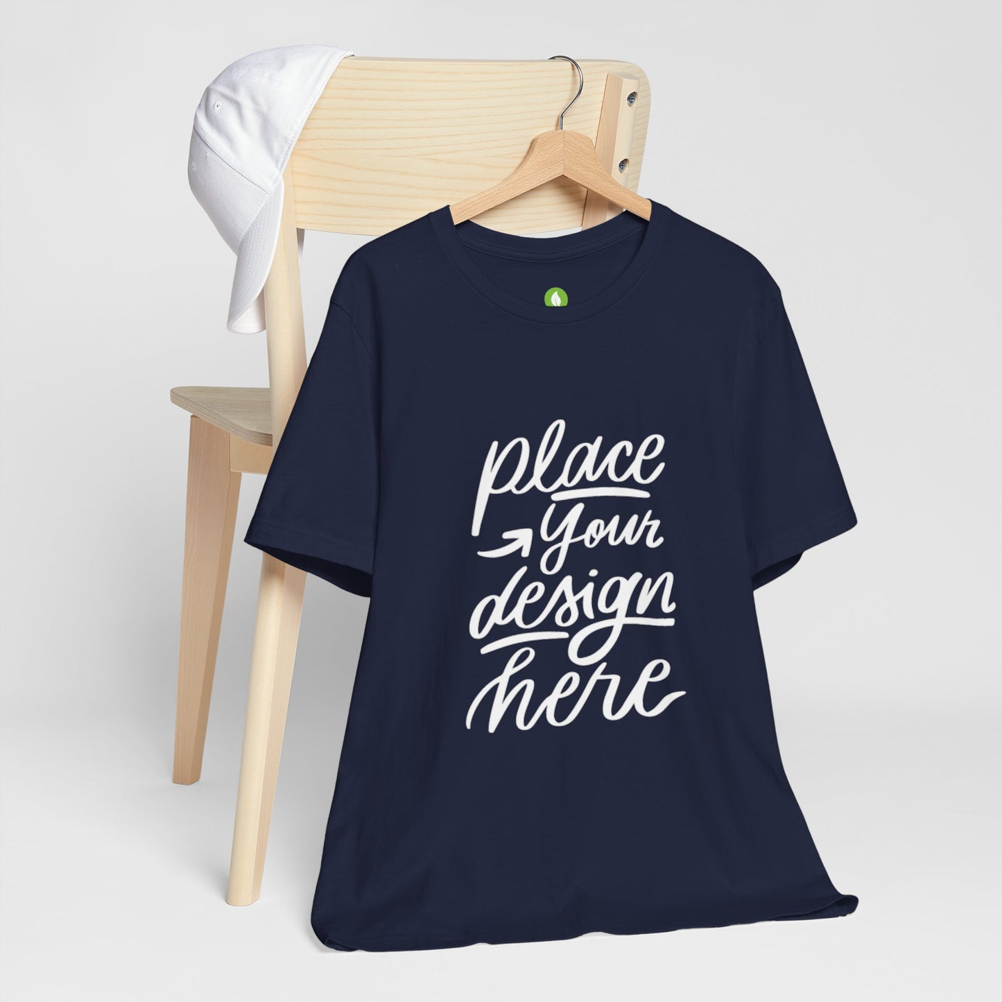 Place Your Design Here T-Shirt  Customizable White Jersey Tee