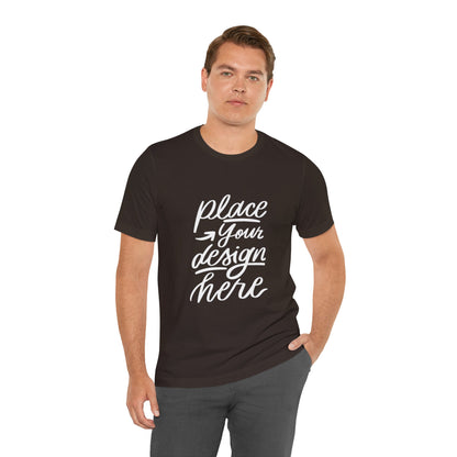 Place Your Design Here T-Shirt  Customizable White Jersey Tee