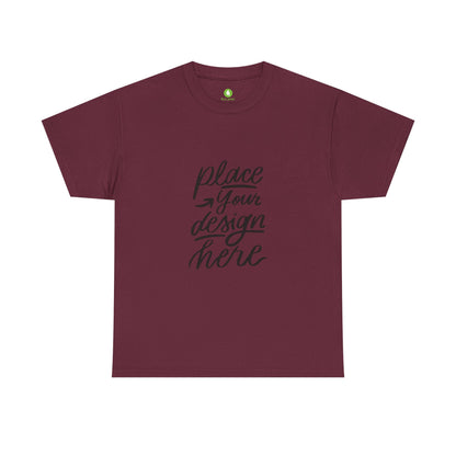 Classic White Tee — Placeholder "Place Your Design Here" Mockup T-Shirt