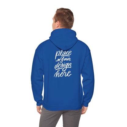 White Custom Hoodie — 'Place Your Design Here' Mockup Pullover