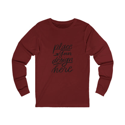 Long Sleeve Tee | Custom Design Mockup Unisex Jersey