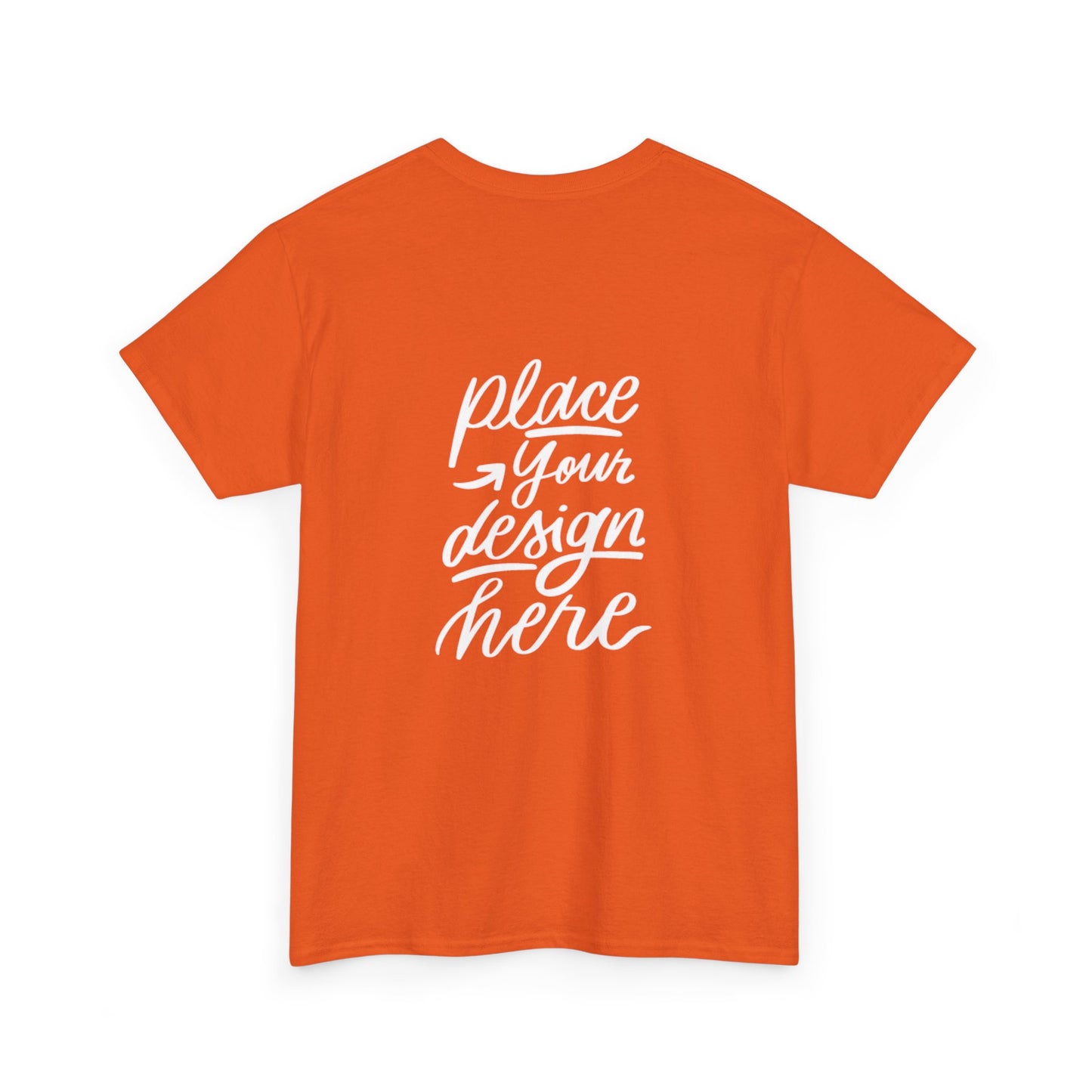 Classic White Tee — Placeholder "Place Your Design Here" Mockup T-Shirt