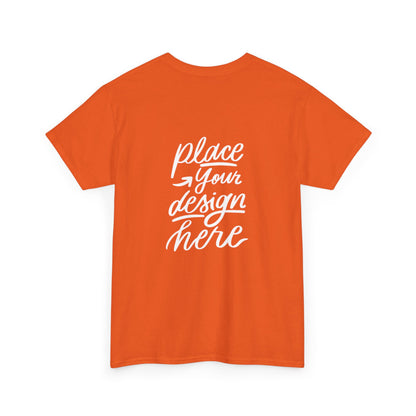 Classic White Tee — Placeholder "Place Your Design Here" Mockup T-Shirt