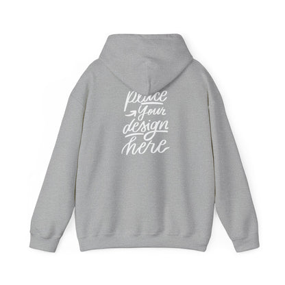 White Custom Hoodie — 'Place Your Design Here' Mockup Pullover