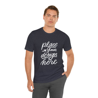 Place Your Design Here T-Shirt  Customizable White Jersey Tee