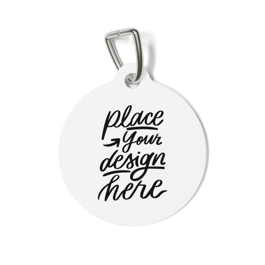Round Pet ID Tag — Customizable Engraved Dog & Cat Collar Charm