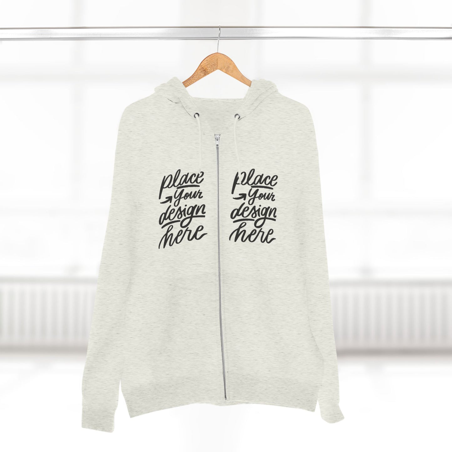 Zip Hoodie — Custom Chest Design Zip-Up Hoodie