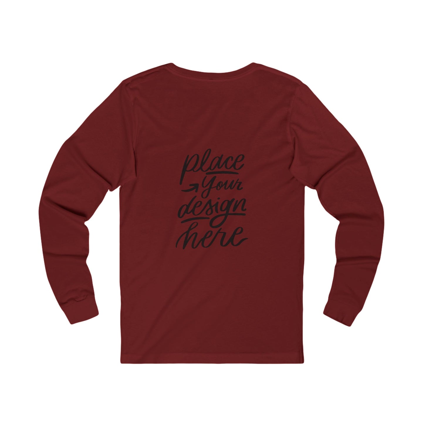 Long Sleeve Tee | Custom Design Mockup Unisex Jersey