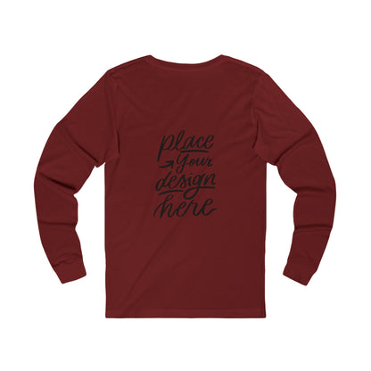 Long Sleeve Tee | Custom Design Mockup Unisex Jersey