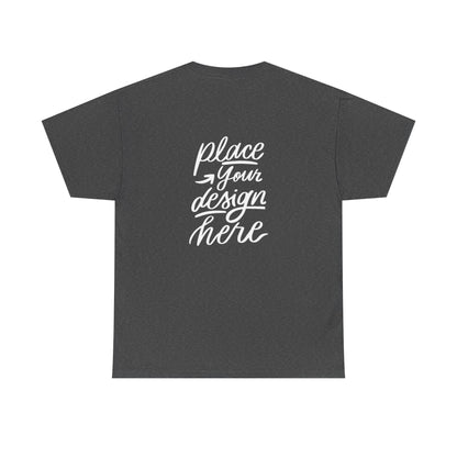 Classic White Tee — Placeholder "Place Your Design Here" Mockup T-Shirt