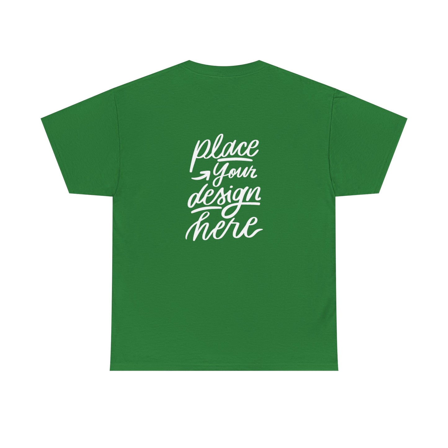 Classic White Tee — Placeholder "Place Your Design Here" Mockup T-Shirt