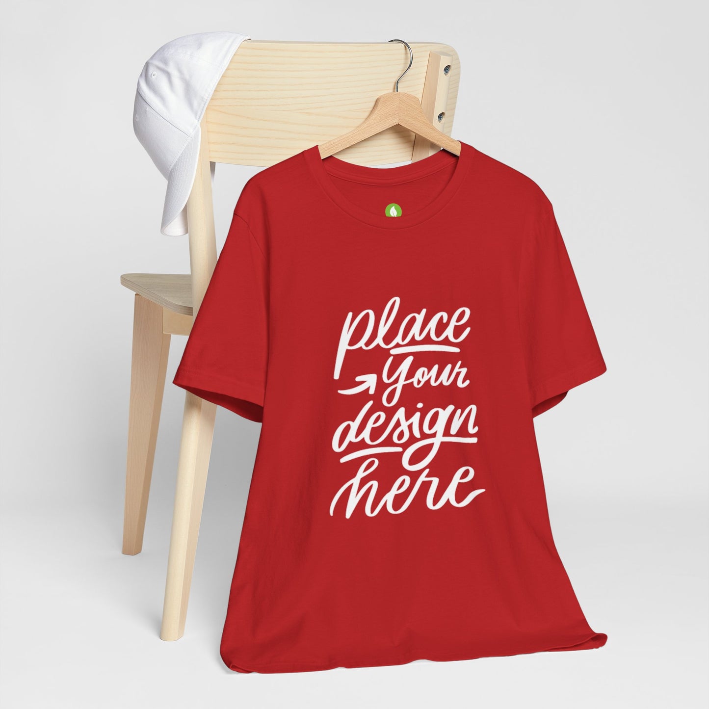 Place Your Design Here T-Shirt  Customizable White Jersey Tee