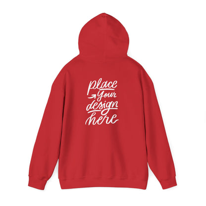 White Custom Hoodie — 'Place Your Design Here' Mockup Pullover