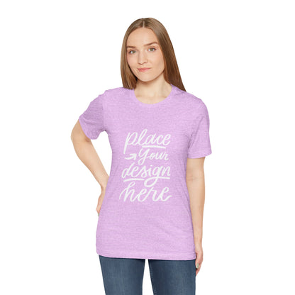 Place Your Design Here T-Shirt  Customizable White Jersey Tee