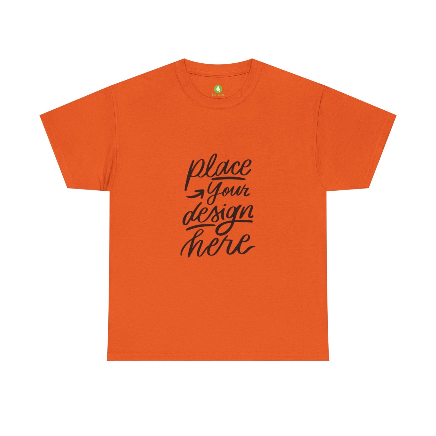 Classic White Tee — Placeholder "Place Your Design Here" Mockup T-Shirt