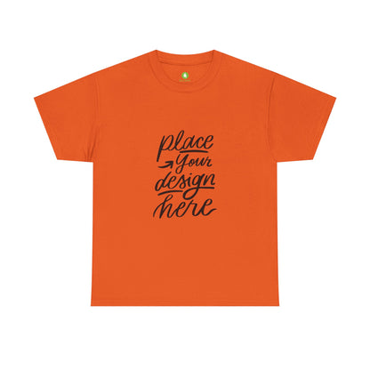 Classic White Tee — Placeholder "Place Your Design Here" Mockup T-Shirt