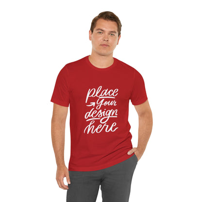 Place Your Design Here T-Shirt  Customizable White Jersey Tee