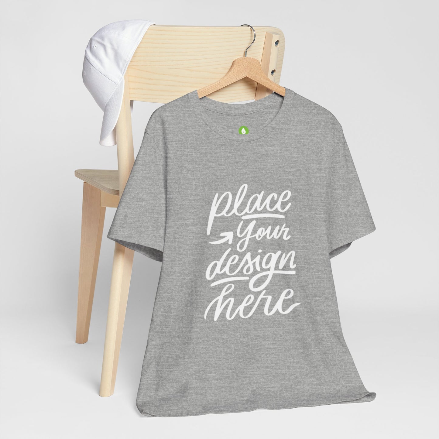 Place Your Design Here T-Shirt  Customizable White Jersey Tee