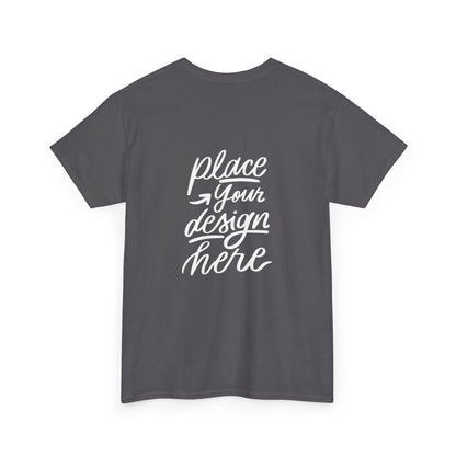 Classic White Tee — Placeholder "Place Your Design Here" Mockup T-Shirt