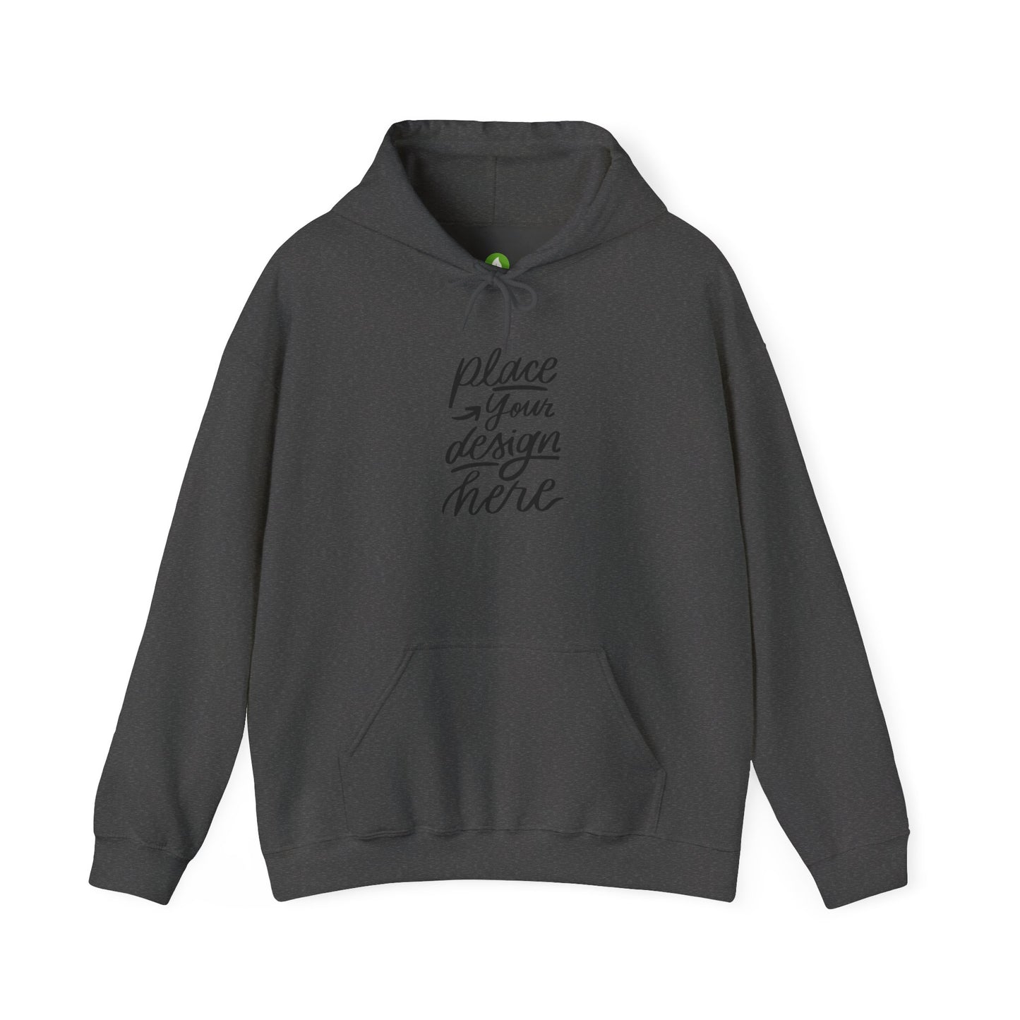 White Custom Hoodie — 'Place Your Design Here' Mockup Pullover