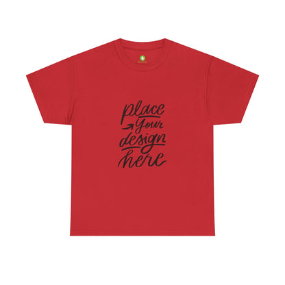 Classic White Tee — Placeholder "Place Your Design Here" Mockup T-Shirt
