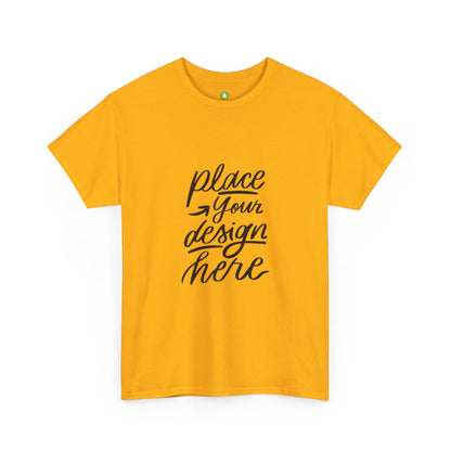 Classic White Tee — Placeholder "Place Your Design Here" Mockup T-Shirt