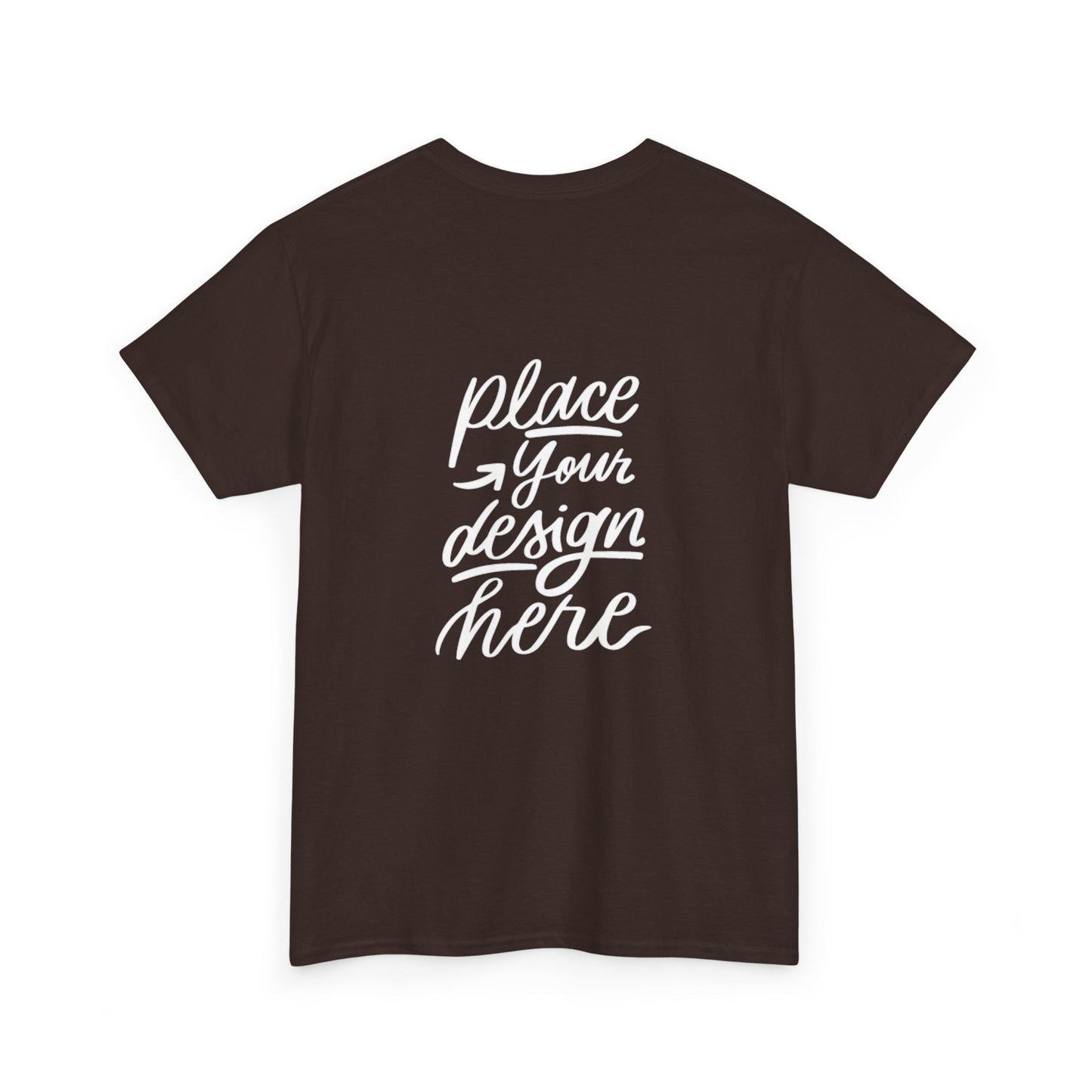 Classic White Tee — Placeholder "Place Your Design Here" Mockup T-Shirt