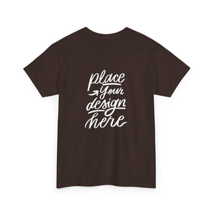 Classic White Tee — Placeholder "Place Your Design Here" Mockup T-Shirt