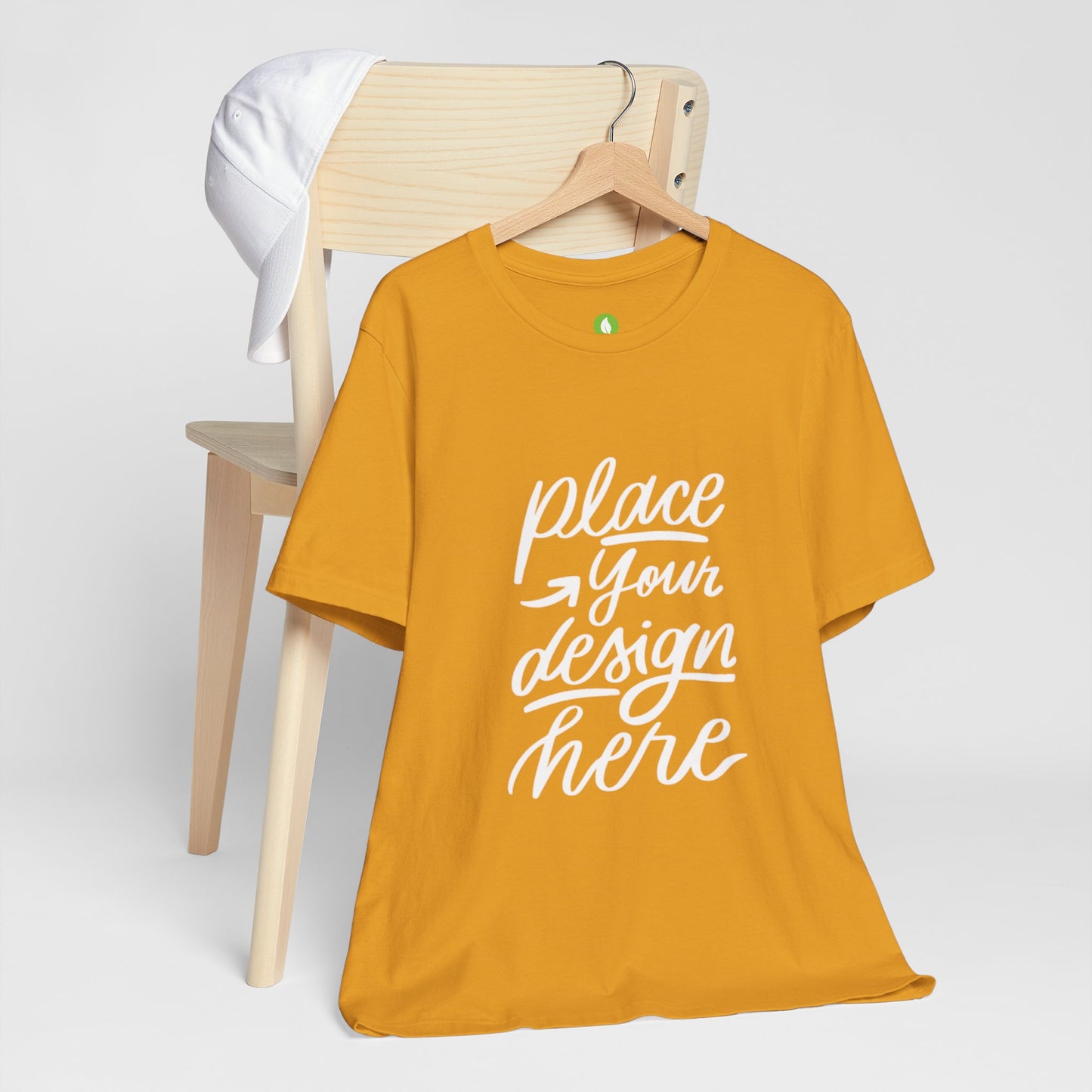 Place Your Design Here T-Shirt  Customizable White Jersey Tee