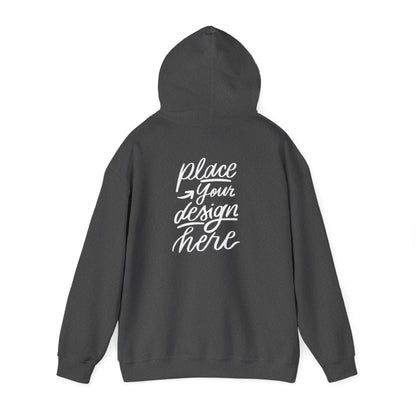White Custom Hoodie — 'Place Your Design Here' Mockup Pullover