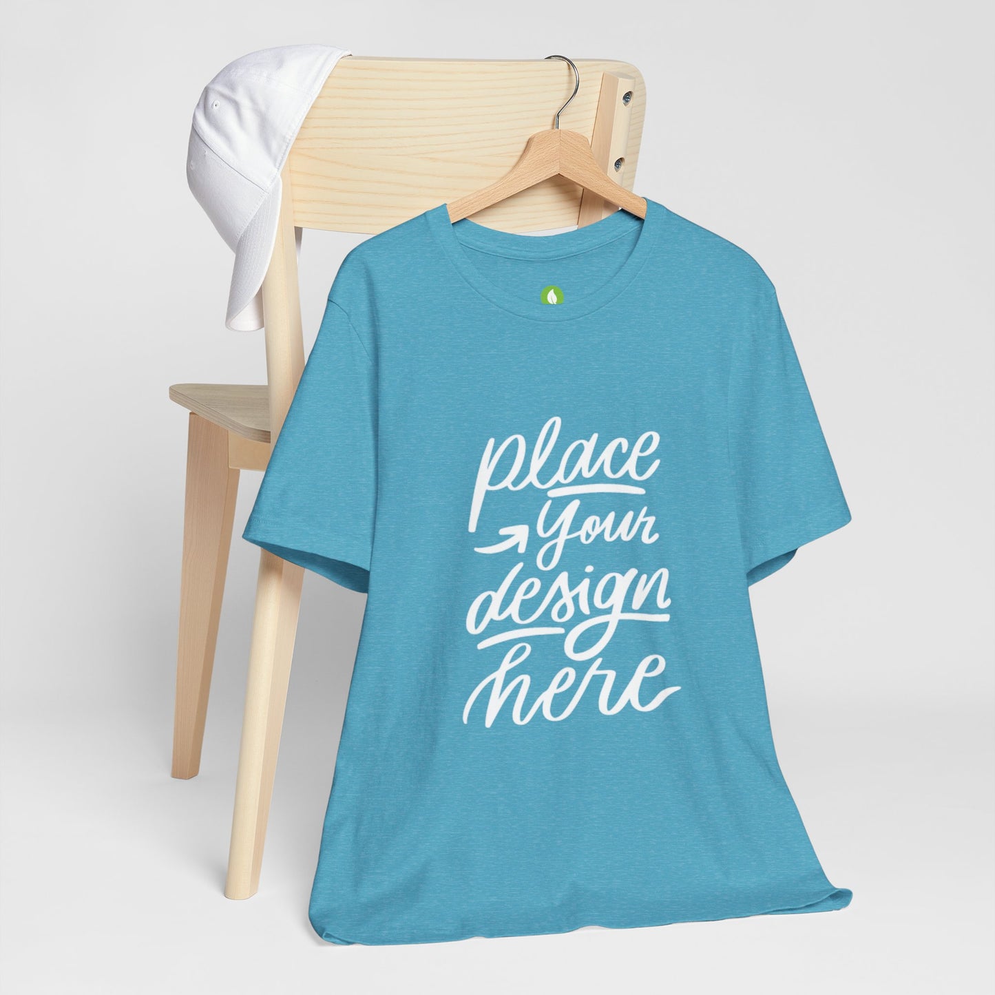 Place Your Design Here T-Shirt  Customizable White Jersey Tee