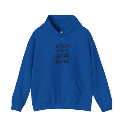 White Custom Hoodie — 'Place Your Design Here' Mockup Pullover