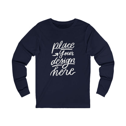 Long Sleeve Tee | Custom Design Mockup Unisex Jersey