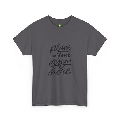 Classic White Tee — Placeholder "Place Your Design Here" Mockup T-Shirt