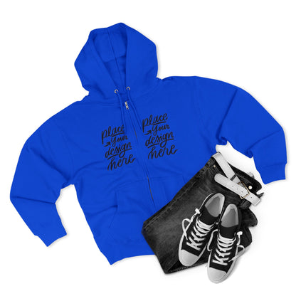 Zip Hoodie — Custom Chest Design Zip-Up Hoodie