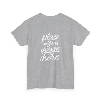 Classic White Tee — Placeholder "Place Your Design Here" Mockup T-Shirt