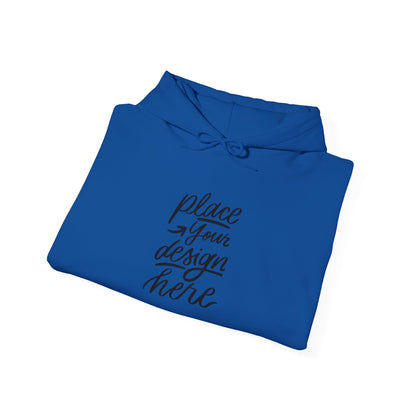 White Custom Hoodie — 'Place Your Design Here' Mockup Pullover