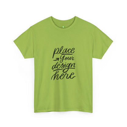 Classic White Tee — Placeholder "Place Your Design Here" Mockup T-Shirt