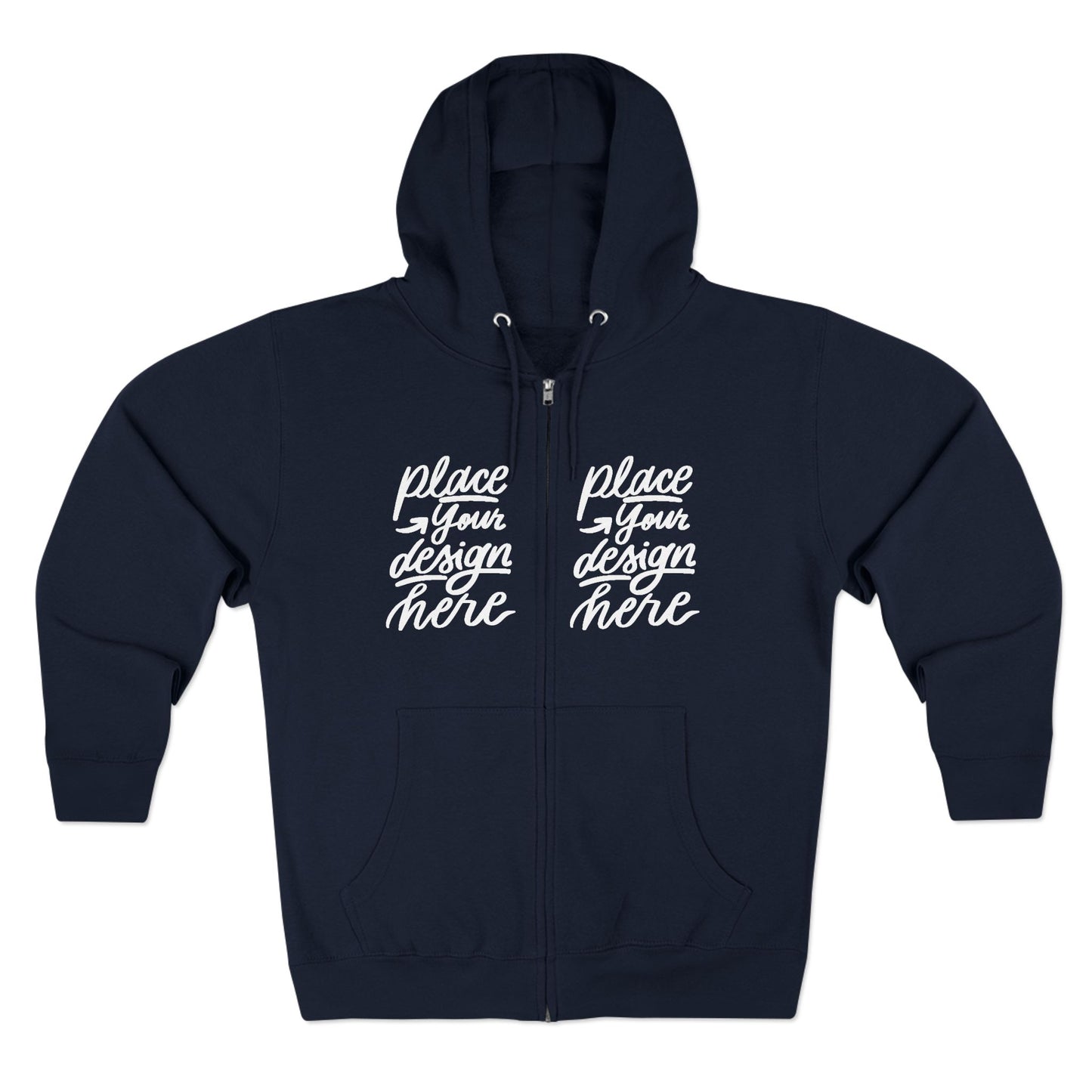 Zip Hoodie — Custom Chest Design Zip-Up Hoodie