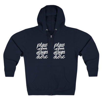 Zip Hoodie — Custom Chest Design Zip-Up Hoodie