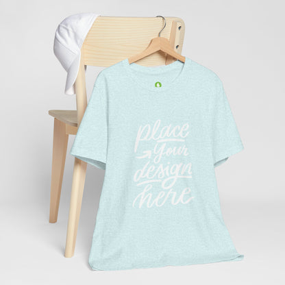 Place Your Design Here T-Shirt  Customizable White Jersey Tee