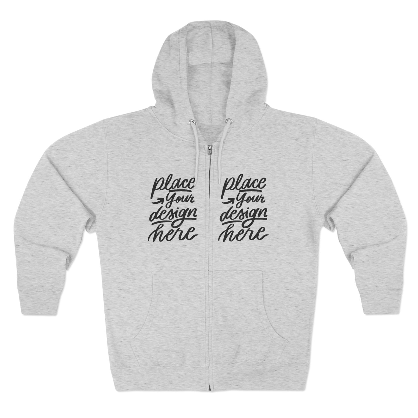 Zip Hoodie — Custom Chest Design Zip-Up Hoodie