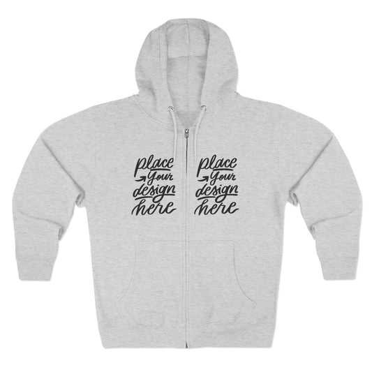Zip Hoodie — Custom Chest Design Zip-Up Hoodie