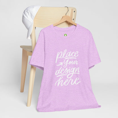 Place Your Design Here T-Shirt  Customizable White Jersey Tee