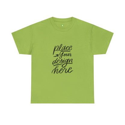 Classic White Tee — Placeholder "Place Your Design Here" Mockup T-Shirt