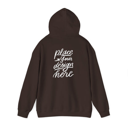 White Custom Hoodie — 'Place Your Design Here' Mockup Pullover