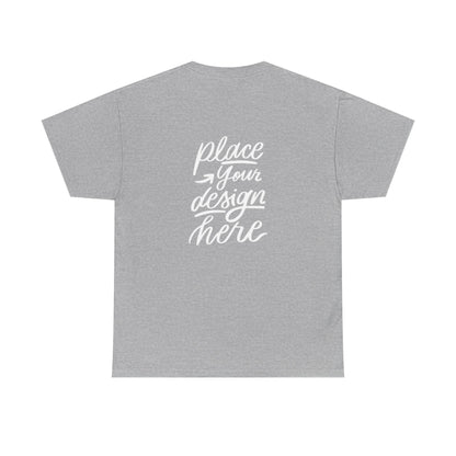 Classic White Tee — Placeholder "Place Your Design Here" Mockup T-Shirt