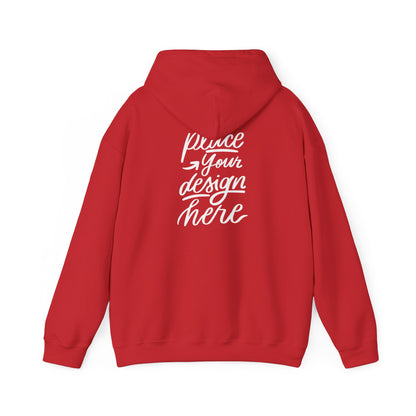 White Custom Hoodie — 'Place Your Design Here' Mockup Pullover